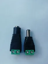 5 Juegos de 10 Uds. De cámaras, 2,1mm x 5,5mm, adaptador de enchufe hembra y macho, toma de corriente continua, color verde