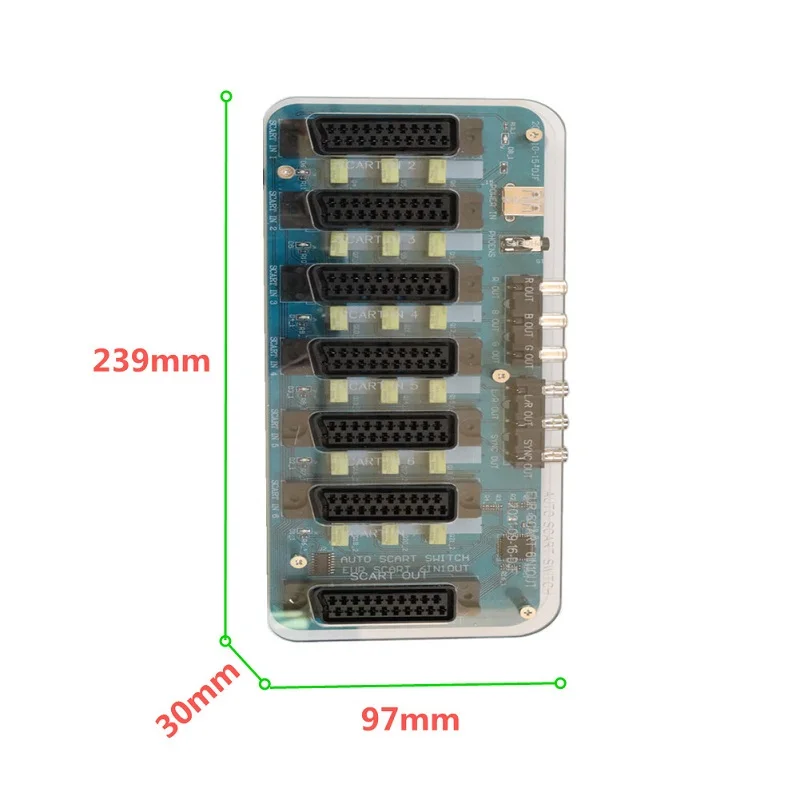 Unité De Commande Péritel Automatique 4 Voies Avec 6 Prises RCA - Marque Aster - Neuf Sous Emballage