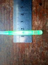 Varita luminosa para pesca, barra flotante fluorescente estilo luciérnaga para la noche que brilla en la oscuridad, 4,5x40 mm, 10 unidades/bolsa