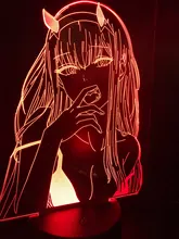 Two-Figure Nightlight Lamp Decor-Light Gift Manga Darling Zero Girls Bedroom Anime In-The-Franxx