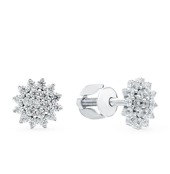

Gold earrings with cubic zirconia sunlight sample 585