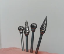 Cortador de carburo de tungsteno de acero, herramienta rotativa de doble corte de diamante, herramientas de Pulido Dental rotativa 2,35x6mm, 1 Uds.