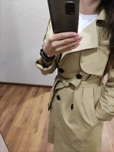Aelegante-gabardina larga informal con fajas para mujer, abrigo con doble botonadura, rompevientos, prendas de vestir de oficina, 2020