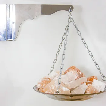 

Stainless steel vaporizer wall-mounted "Pattern" with Himalayan salt for sauna and bath
