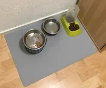 Esterilla para comida de Mascota de silicona de alta calidad, tapete antideslizante e impermeable para mascotas, cuenco para beber, estera de alimentación para perros, fácil de limpiar
