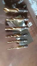 Brocas de taladro de tornillo de M3-M10, 6 uds., machos HSS, broca de combinación métrica para carpintería, acero de alta velocidad, titanio, 1/4 , hexagonal de cambio rápido