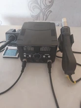 Estación de soldadura de pistola de aire caliente digital ESD, 800W, 2 en 1, 220v, para Estación de reparación SMD, actualización 8586