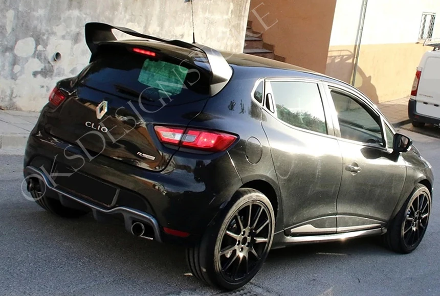 Per Renault Clio 4 Rs Style Trunk Spoiler (Fibra Di Vetro) Per Clio 4 2012 2013 2014 2015 2016 2017 2018 2019