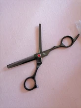 Tijeras profesionales para peluquería, color negro, 6,0 pulgadas, corte grande, Japón, 440C