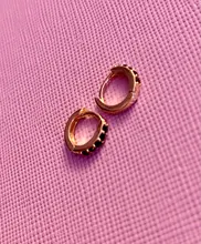 ROXI-pendientes de aro con cristales de circonita negra para mujer, joyas clásicas Punk, Voor Vrouwen, plata 925