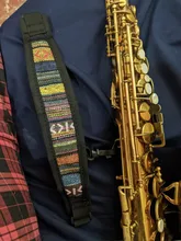 Accesorios para saxofón, instrumento Musical de algodón de alta elasticidad, grueso, correa para cuello, arnés acolchado