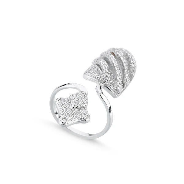 

Silver 925 Sterling Zircon Stone Nail Ring