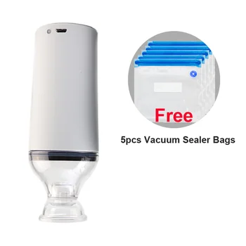 

Handheld Food Vacuum Sealer Keep Food Fresh Saver Rechargeable Battery Free Sealing Bags DROPSHIPPING