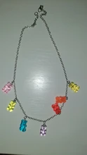 Collar de jalea Linda para mujer y niña, 7 colores, arco iris, orgullo, oso, Gummy, Punk, Hip Hop, resina, accesorios