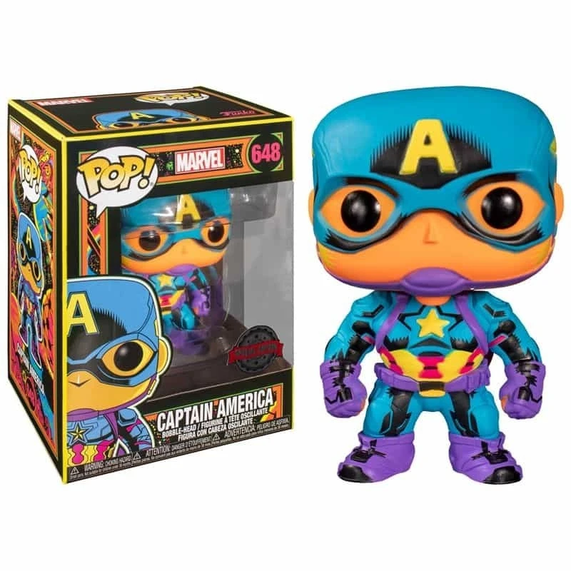 445ファンコpop マーベル ブラックライトキャプテンアメリカスペシャルエディション オリジナル おもちゃ ギフト 装飾 男の子 女の子 コレクション Action Figures Aliexpress