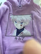 Hunter X Hunter Killua Sudadera con capucha Anime japonés mujer sudadera Sudadera con capucha Harajuku divertido de dibujos animados de manga larga Casual Overisze Sudadera con capucha