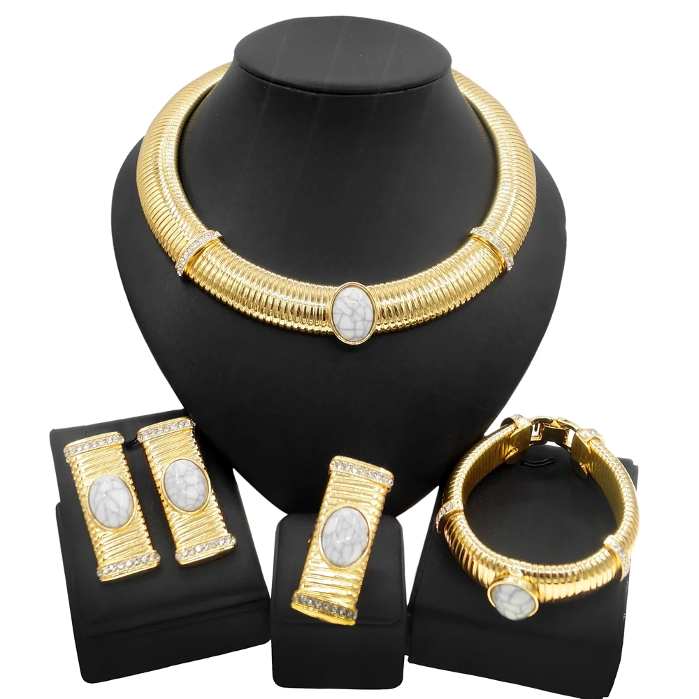 

Yulaili 2022 Fashion Most Popular Jewelry Sets and African Women Ladies Gala Party Earrings Necklaces High Quality Jewelry Sets