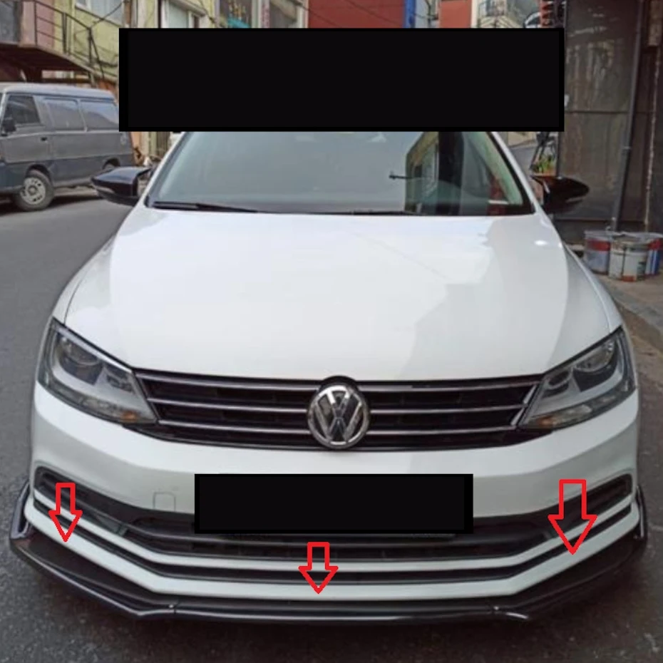 Аксессуары для Volkswagen Jetta Mk6 крепление переднего бампера черное пианино 3 шт. 2011 + |