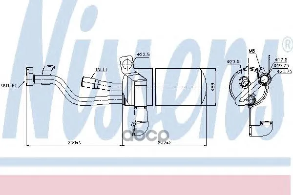 Осушитель Кондиционера Ford Focus 04- Nissens 95449 Nissens арт. 95449