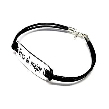 

Law silver bracelet 925m Sheet 38mm. YOU 'RE THE BEST leather AA9934]