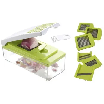 

THULOS,Vegetable cutter with multiple blades, Easy to use and clean, vegetable cutter, vegetable grater.