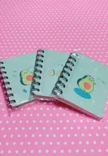 Mini bobina de bloc de notas portátil para escuela y oficina, libro de ejercicios, suministros de aguacate Adorable, A7