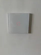 AXUS estándar de la UE Tuya vida inteligente 1 pandilla 1 manera WiFi pared Interruptor táctil para luz de Google para Google casa Alexa Control de voz No necesita Neutral