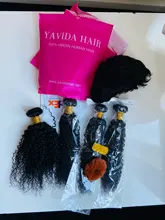 EMOL malayo Pelo Rizado mechones 100% mechones de cabello humano postizo mechones 3/4 piezas no Remy extensiones de cabello humano rizado