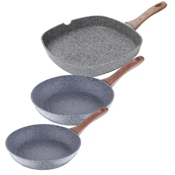 

Juego de sauce pans pros (20,26) cm & iron grill 28cm SAN ignacio collection Granite