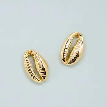 

Gold shell earrings (53927)