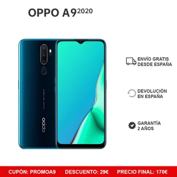 Перейти на Алиэкспресс и купить Смартфон OPPO A9 8, жесткий ГБ/128 ГБ, 6,5 дюйма, HD + две sim-карты, 5,000 мАч, Android 9 foot + colorOS, 601 дюйма, четыре камеры заднего вида, 2 года гарантии