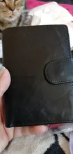 MACHOSSY-cartera de piel de vaca para hombre, billetera de piel de vaca auténtica con cera de aceite, monedero, cierre de mano, billetera corta Retro de alta calidad, 13,5 cm