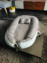 Babynest-cama nido para bebé recién nacido, cuna portátil de viaje, Tissu, Coton, cuna de salón para bebé, parachoques con cojín