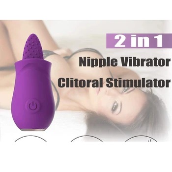 10 Strong Vibration Mini Licking Clitoris Stimulator Nipple Anus Massager Rechargeable Adult Sex Toy for Women Masturbation 3