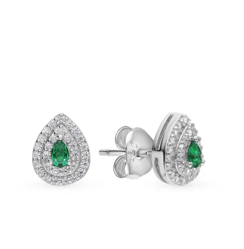 

Silver earrings with alpanite and cubic zirconia sunlight sample 925