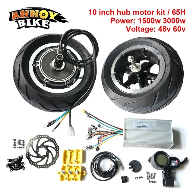 Moteur de moyeu de roue pour moto électrique, frein à disque 12 , 48V-96V,  3500W-6500W, 1250 tr/min, moteur de conversion d'engrenage avec isolation  extérieure intérieure - AliExpress