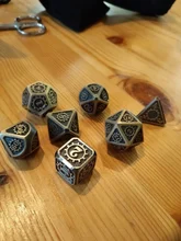 Pouch Dice-Set Games Rpg-Board Dados Drawstring Dnd Rol Metal D20 D10 D6 7pcs D8 D4 Soft