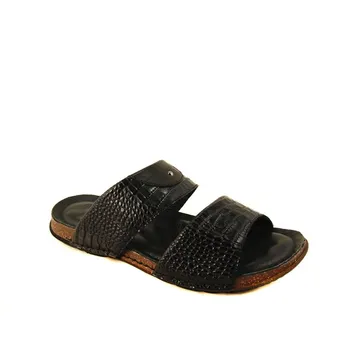

Forelli Male Genuine Leather Black Slippers 49102 Made in Turkey Sneaker Slipper Sandal Anatomical Shoes Expert