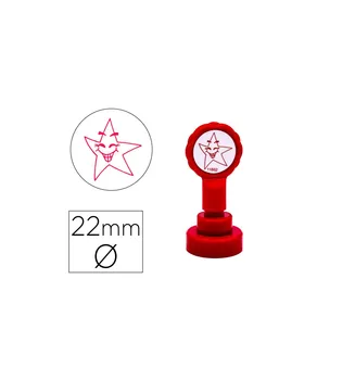 

Stamp ARTLINE emoticon star Red COLOR 22 MM diameter