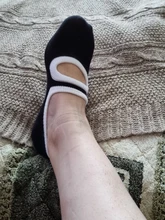 Caliente transpirable Anti-fricción medias de Yoga para Mujeres de silicona antideslizante Pilates Barre transpirable deportes baile calcetines zapatillas con puños