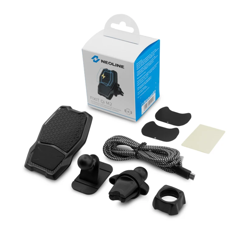 Крепление для смартфона, беспроводная зарядка на магните Neoline Fixit Qi M2