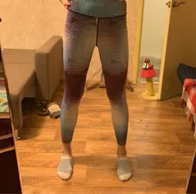 Qickitout 12% Spandex alta cintura Digital mallas impresas para ejercicio de deporte con polainas de las mujeres