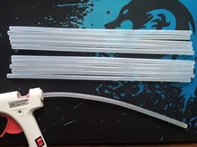 Adhesivo de fusión en caliente de 7mm, varillas translúcidas de gran viscosidad para pistola de pegamento, reparación Industrial para el hogar, 11mm, 10/50 piezas