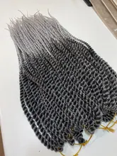 TOMO Hair-extensiones de pelo trenzado sintético, 12/18 pulgadas, Color negro, marrón, verde, ombré, Crochet