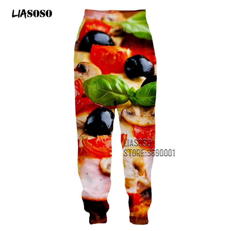 LIASOSO 3d принт для женщин и мужчин пиццы еда колбаса пот брюки повседневные беговые штаны хип-хоп Молодежные брюки уличная забавная X2710 - Цвет: 5