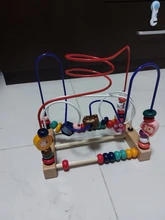 Juguetes de madera Montessori para niños, laberinto con círculos alrededor de abalorios de ábaco, juguetes de matemáticas, rompecabezas Juguetes educativos de Aprendizaje Temprano