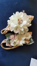 Diademas de flores para bebé, cintas elásticas de nailon hechas a mano con flores para niña recién nacida, 3 estilos