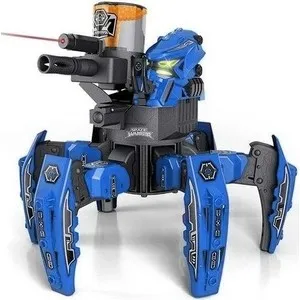 Радиоуправляемый боевой робот-паук Keye Toys Space Warrior, лазер, пульки, синий, 2.4G- KT-9008-1B