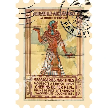 

Egypt vinyl souvenir magnet vintage tourist poster