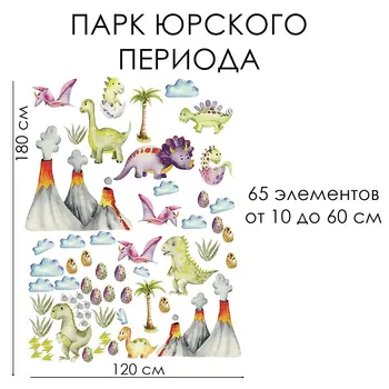 

Decorative stickers Bumashka "Sticker. Jurassic Park period."